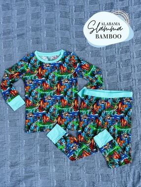 NEW Alabama Slamma Ice Age Long Sleeves & Pants Set Bamboo PJs Unisex Size 4T